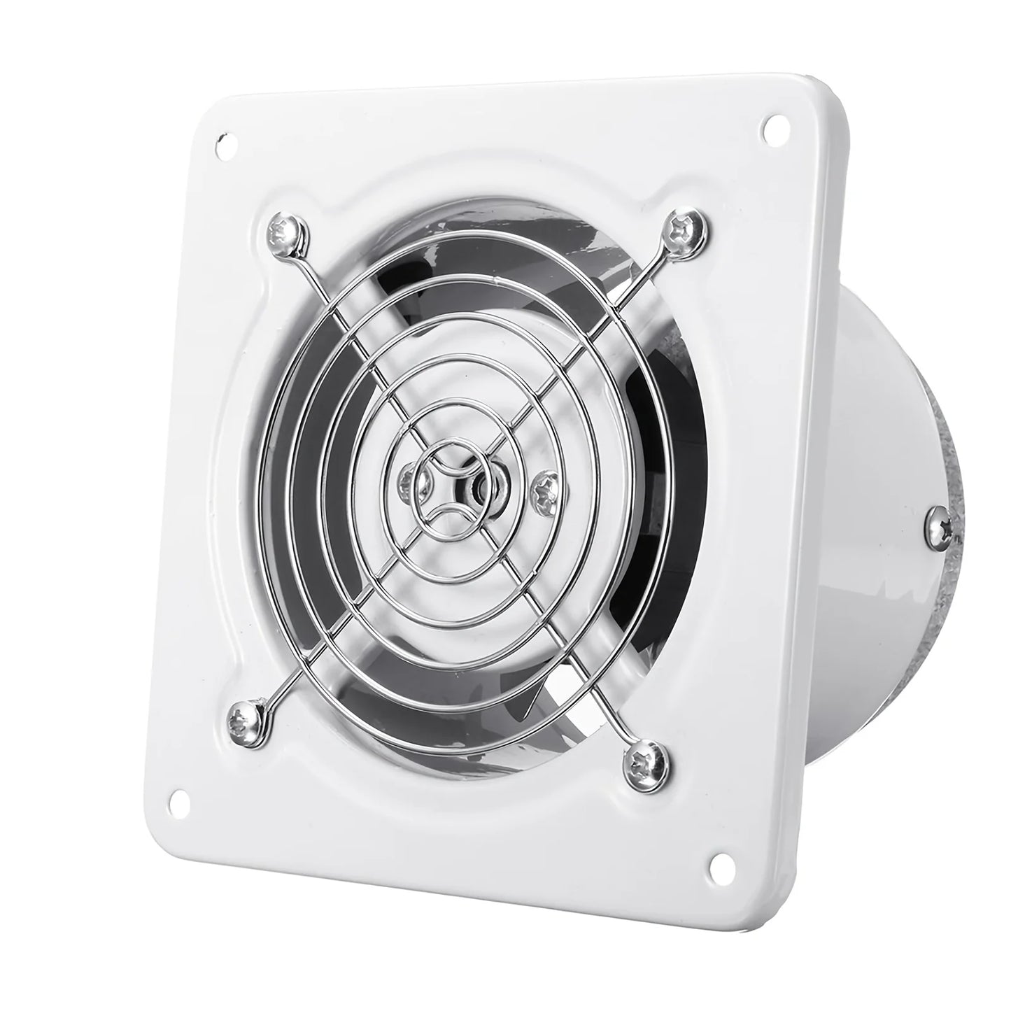 4/6/8" Exhaust Fan Metal Iron Ventilation Extractor,Silence with Anti-backflow Check Valve Window&Wall Mount Vent Fans for Home