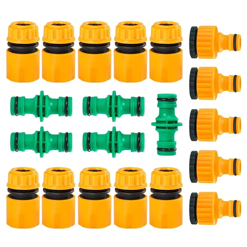 Garden Watering Hose ABS Quick Connector 1/2” End Double Male Hose Coupling Joint Adapter Extender Set For Hose Pipe Tube