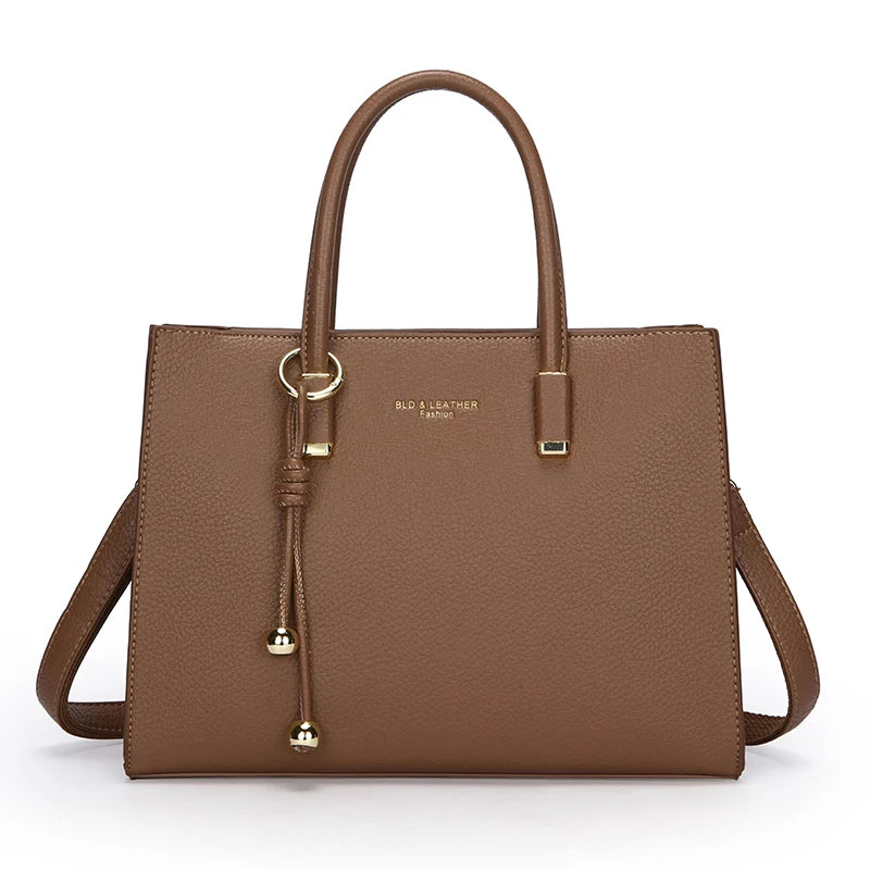 Genuine Brand Top Quality Pu Leather Handbag Women's Tote Messenger Sac Designer Large Capacity 3 Levels Shoulder Crossbody Bags