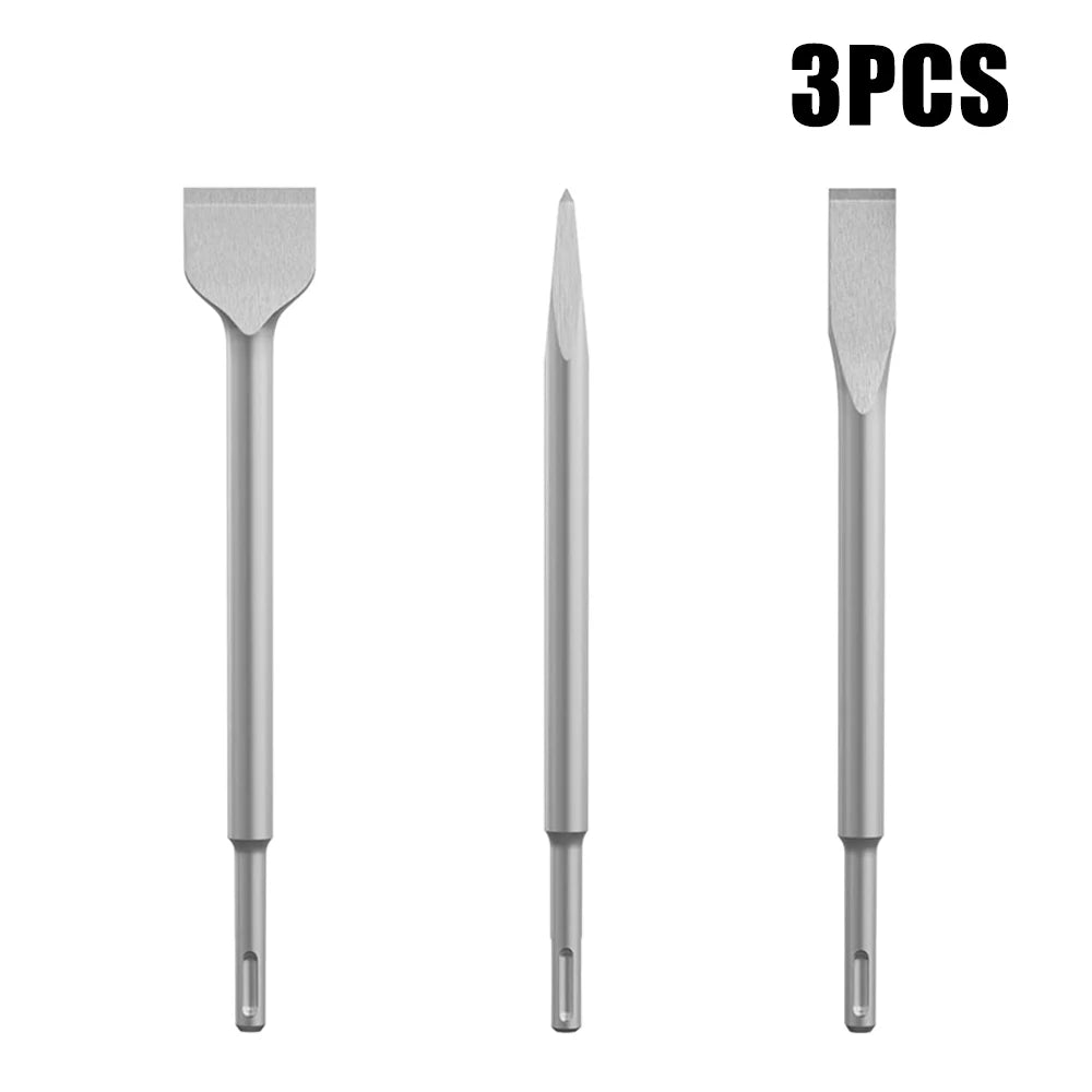 7Pcs Chisel Set SDS Plus Rotary Hammer Drill Bit Point Flat Scaling Chisel Masonry Tools for Removing Concrete Block Walls Rock