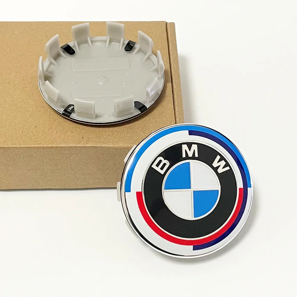 4PCS BMW Wheel Center Caps 68mm 56mm Blue white hubcap for BMW E46 E90 E30 F10 F30 X5 X3 E39 F25 E60 E91 E87 M Car Accessories 1