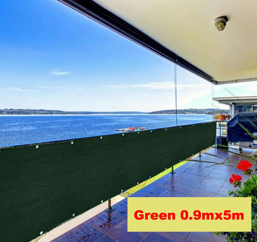 Dark Green Fence Privacy Screen Windscreen Cover Fabric Shade Tarp Netting Mesh Cloth for for Outdoor Fence Backyard, Patio