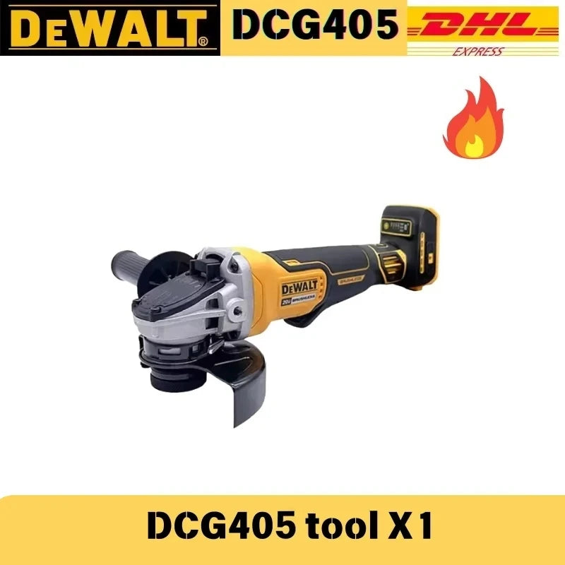 DEWALT DCG405 Brushless Angle Grinder 125mm Flat Head 18V Lithium Battery Tools Bare Cutting Machine Tool rotary tool