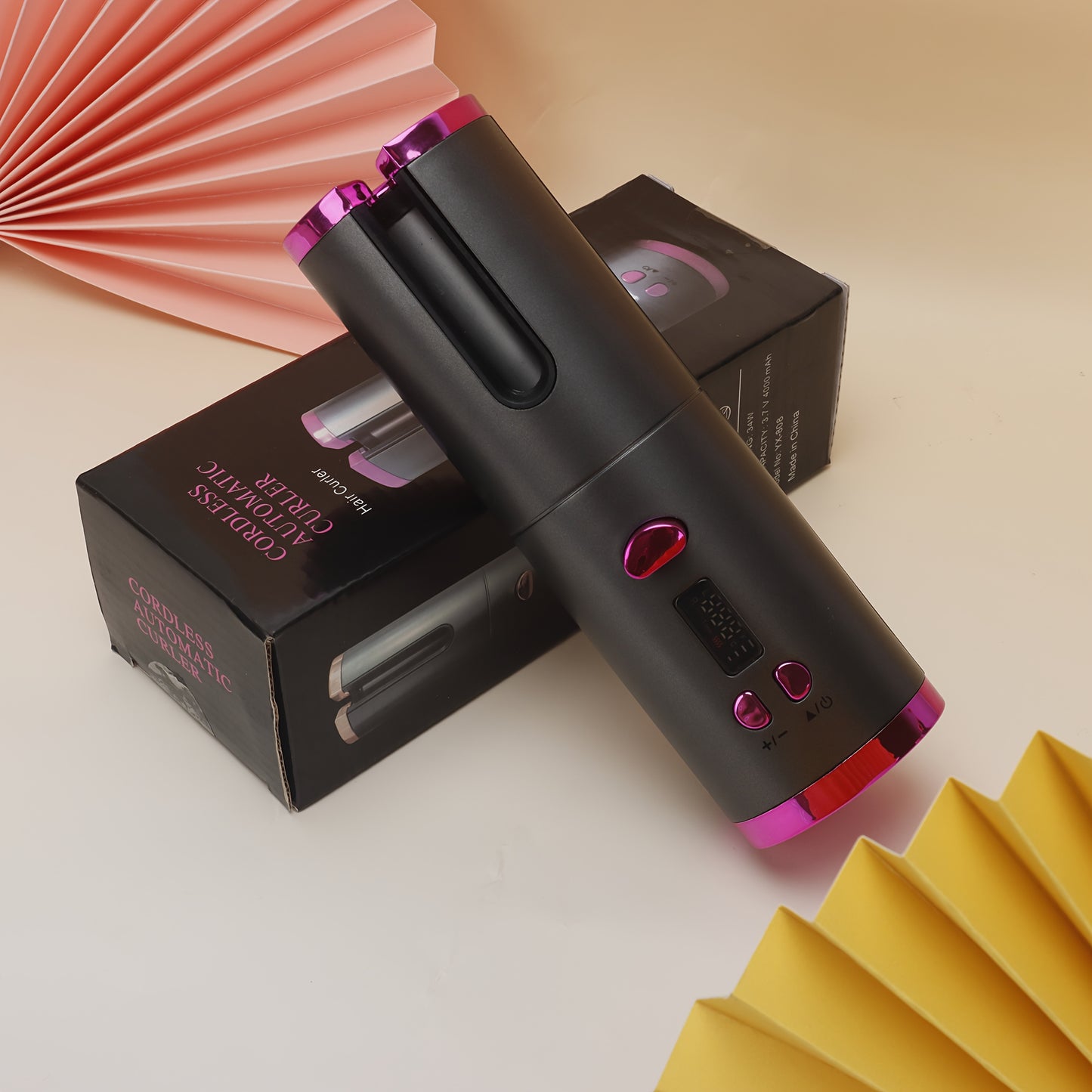 5 Settings Automatic Curling Iron for Creating Beautiful Curls - Ceramic, Heat-Resistant, Tangle-Free, Quick Charging USB Rechargeable Lithium Battery - Perfect for Styling, Special Occasions, And As an Elegant Gift