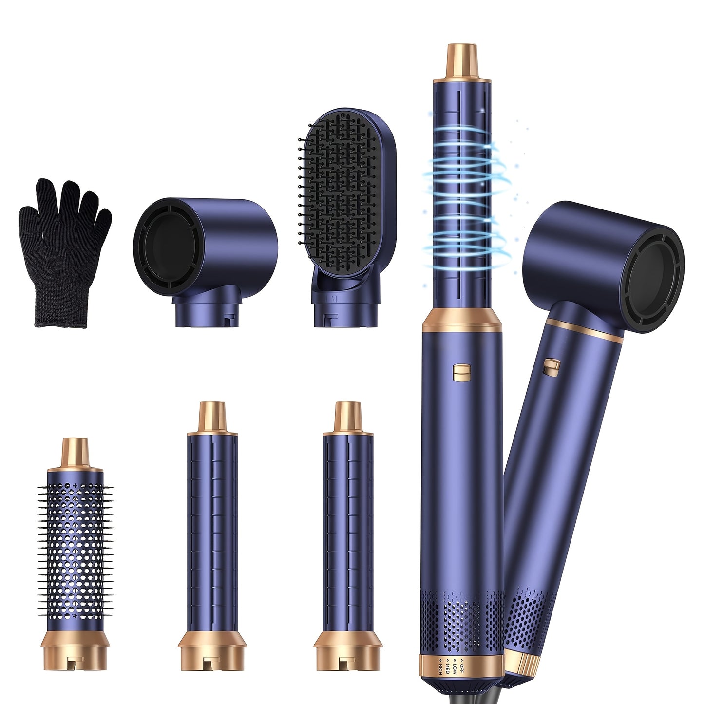 5-In-1 Hair Dryer Brush, a Versatile Styling Tool That Dries Quickly with Negative Ions, Perfect for Curling, Adding Volume, Straightening, And Creating Waves, Ideal for Salon Use