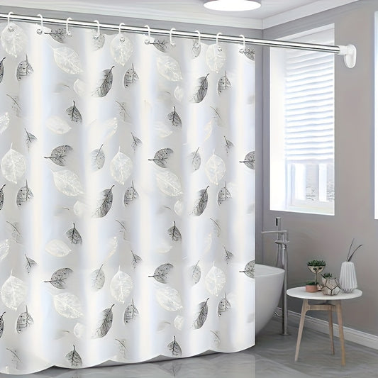 4-Season Leaf Bathroom Shower Curtain, Transparent Shower Curtain with Grommets, Bathroom Decor, Durable Shower Curtain, Bathroom Divider, Room Decor