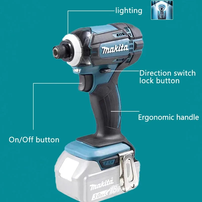 Makita DTD173 18V Cordless Impact Driver LXT BL Brushless Motor Electric Drill Wood/Bolt/T-Mode 180 N·M Rechargeable Power Tools