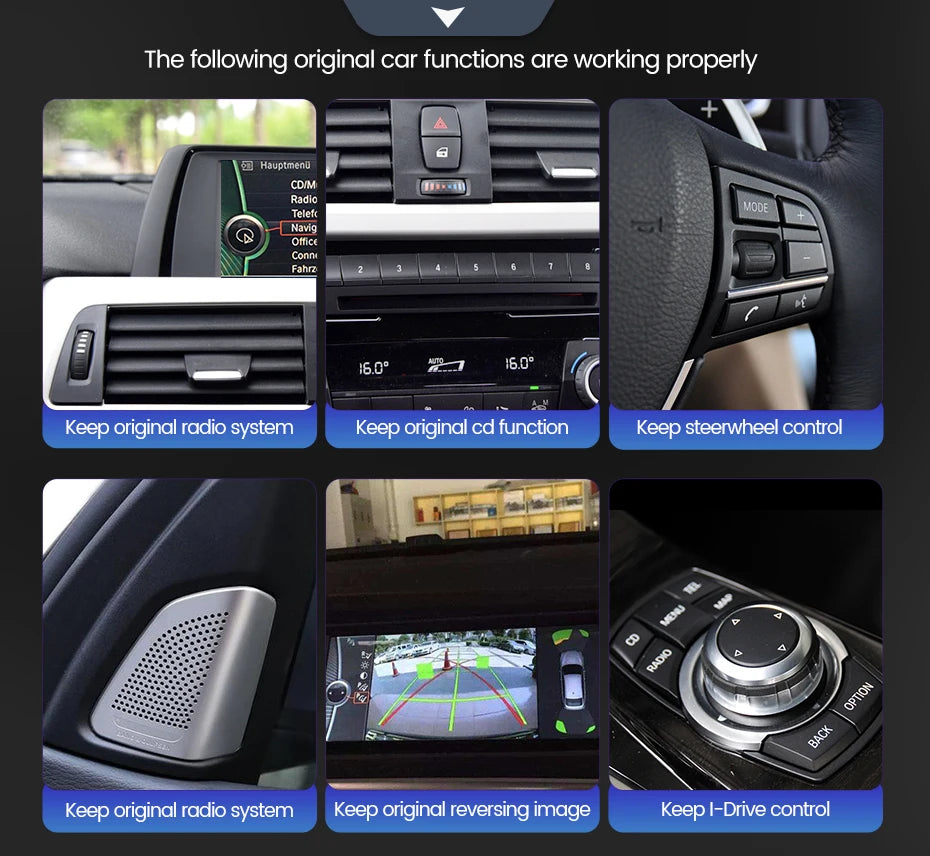 Navifly 1920*720 HD Screen Intelligent Systems Android 14 CarPlay Auto Car Radio BT For BMW 3 Series F30 F31 F34 F32 F33 F36 NBT