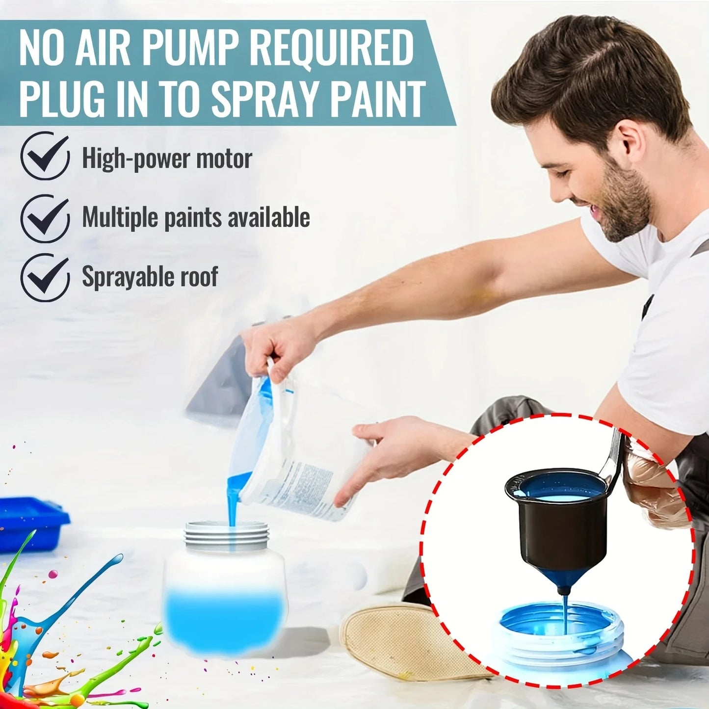 1000ML Cordless Electric Spray Gun Portable Household Paint Sprayer Auto Furniture Steel Coating Airbrush For Makita 18V Battery