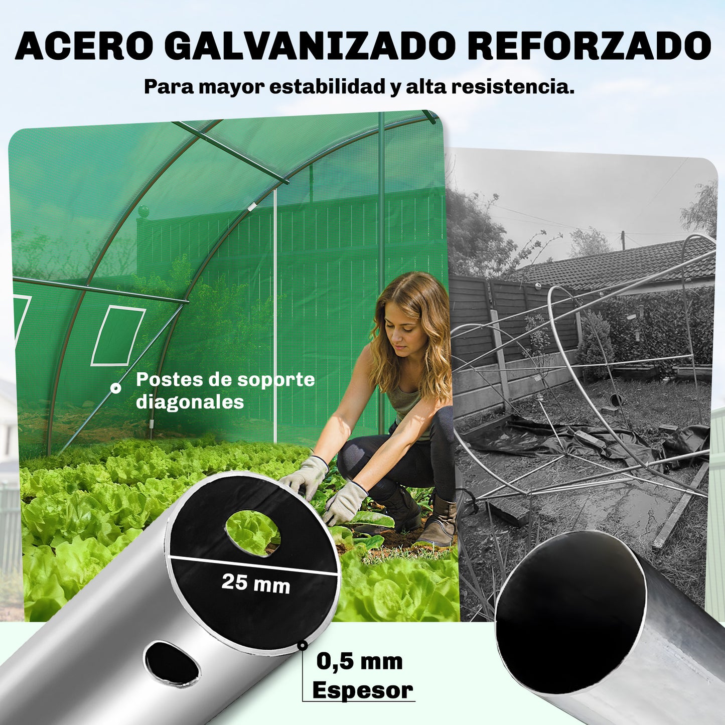 Outsunny Tunnel Greenhouse 595X395X199 cm