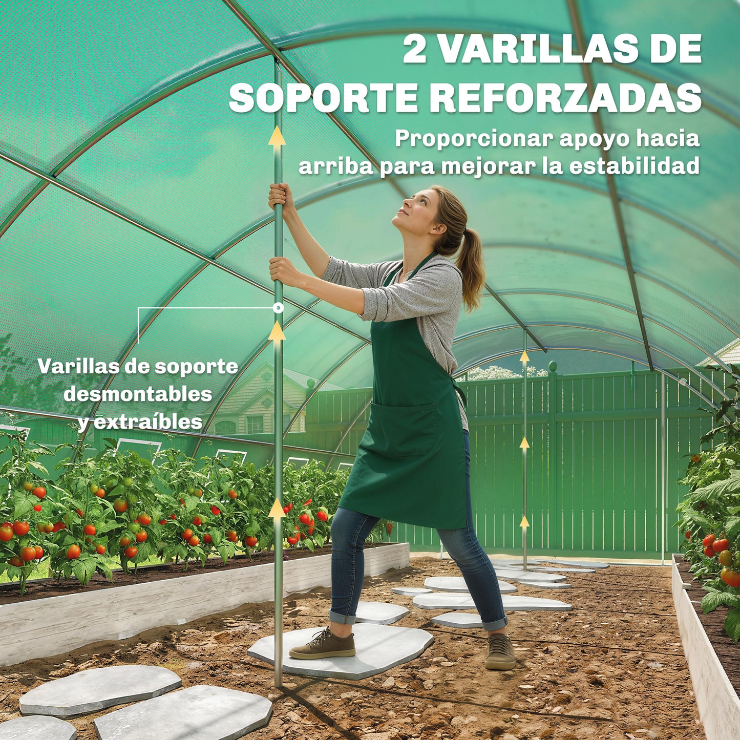 Outsunny Tunnel Greenhouse 595X395X199 cm