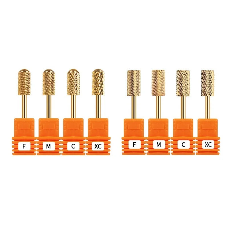 Milling Cutter Golden Carbide Nail Drill Bits For Electric Nail Drill Manicure Machine Pedicure Nail Files Accessories