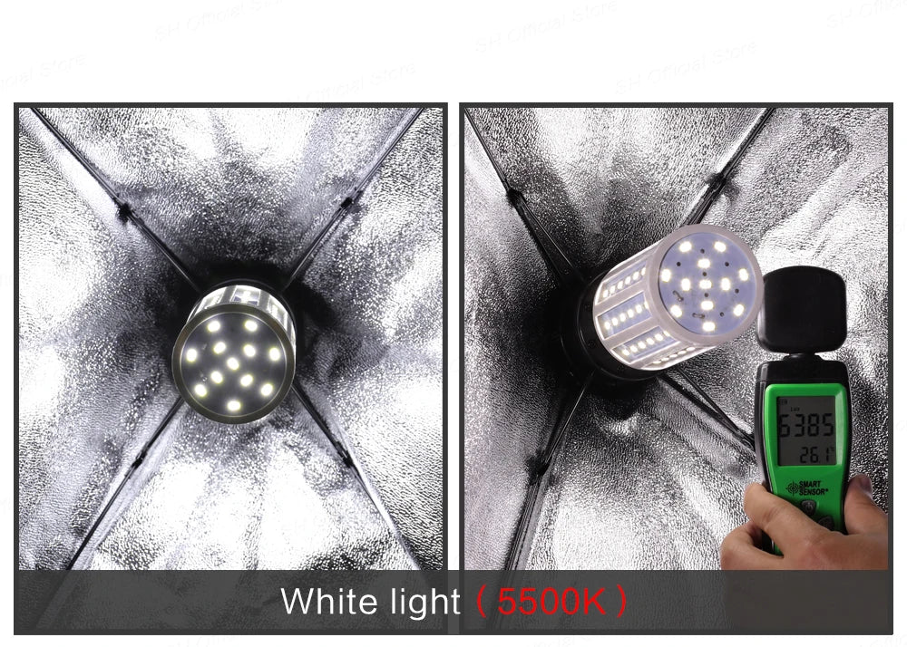 50x70CM Softbox Lights With Cross Arm E27 Photographic Bulbs Professional Photo Studio Continuous Lighting Kit With Tripod Stand