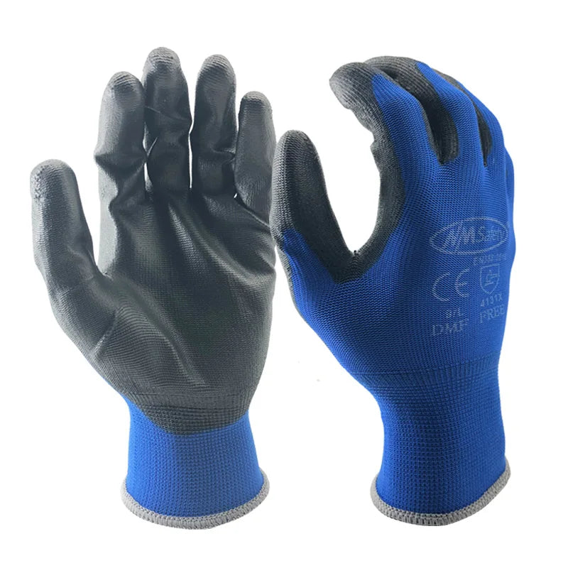 24Pieces/12Pairs Professional Working Protective Gloves For Men Construction Women Garden Nylon Running Glove Obtained CE EN388.