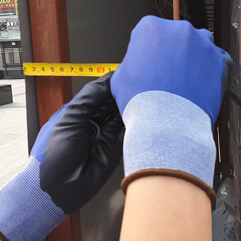 24Pieces/12Pairs Professional Working Protective Gloves For Men Construction Women Garden Nylon Running Glove Obtained CE EN388.