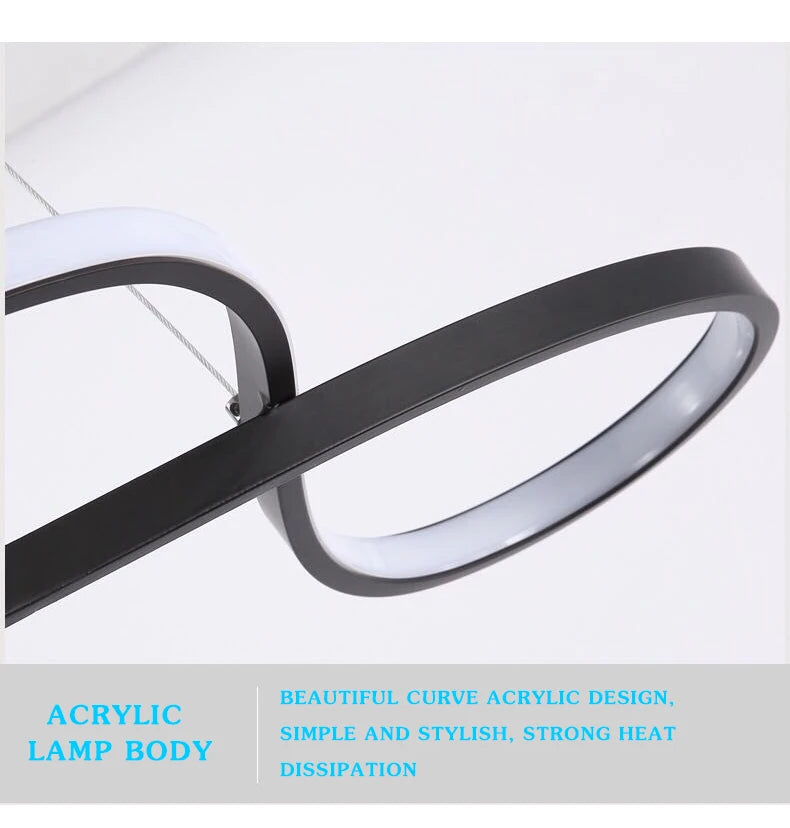 Modern Kitchen Island Pendant Lights Bar Table Dining Room Decor Hanging Lights Remote Dimming Kitchen Led Cord Pendant Lamp