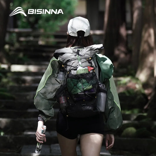 BISINNA Camping Backpack 25+10L Ultralight Travel Bag for Men Women Large Capacity Outdoor Sports Climbing Hiking Backpack