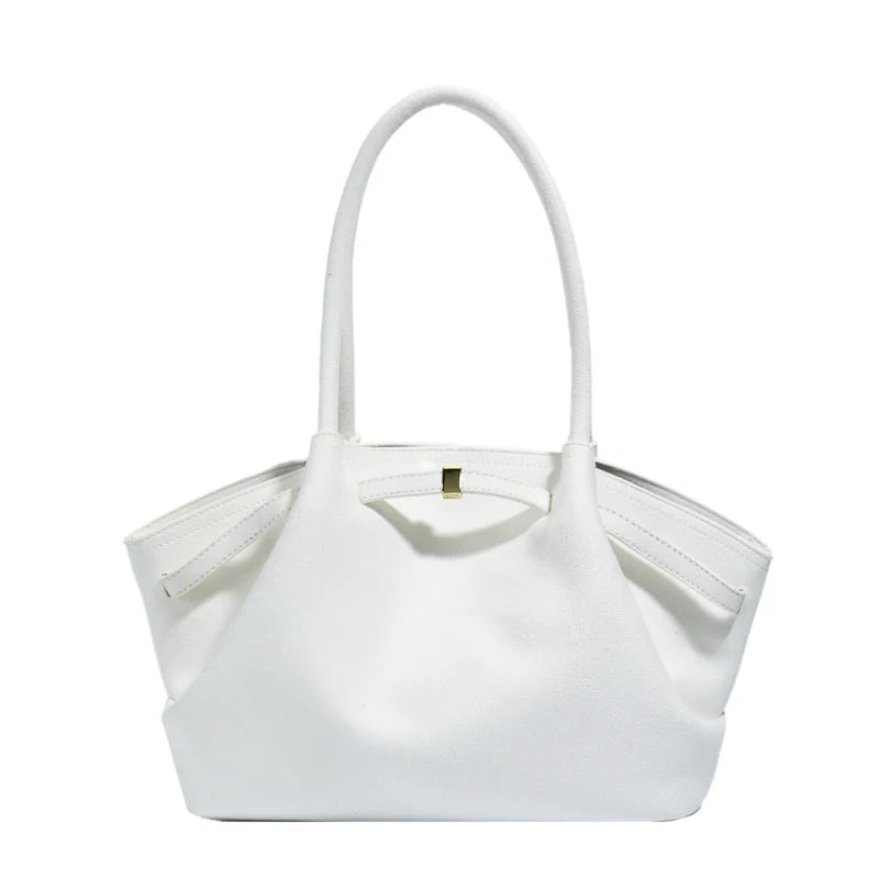 2025 Women Suede Tote Bag with Inner Pocket Underarm Bag Large Capacity Solid Color Satchel Bags for Work Travel Purses Handbags