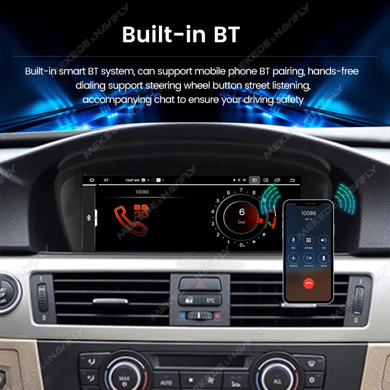 4G LTE 128GB Android 14 Car Multimedia Radio Player For BMW 3 Series E60 E61 E63 E64 5 Series E90 E91 E92 E93 CarPlay Navigation