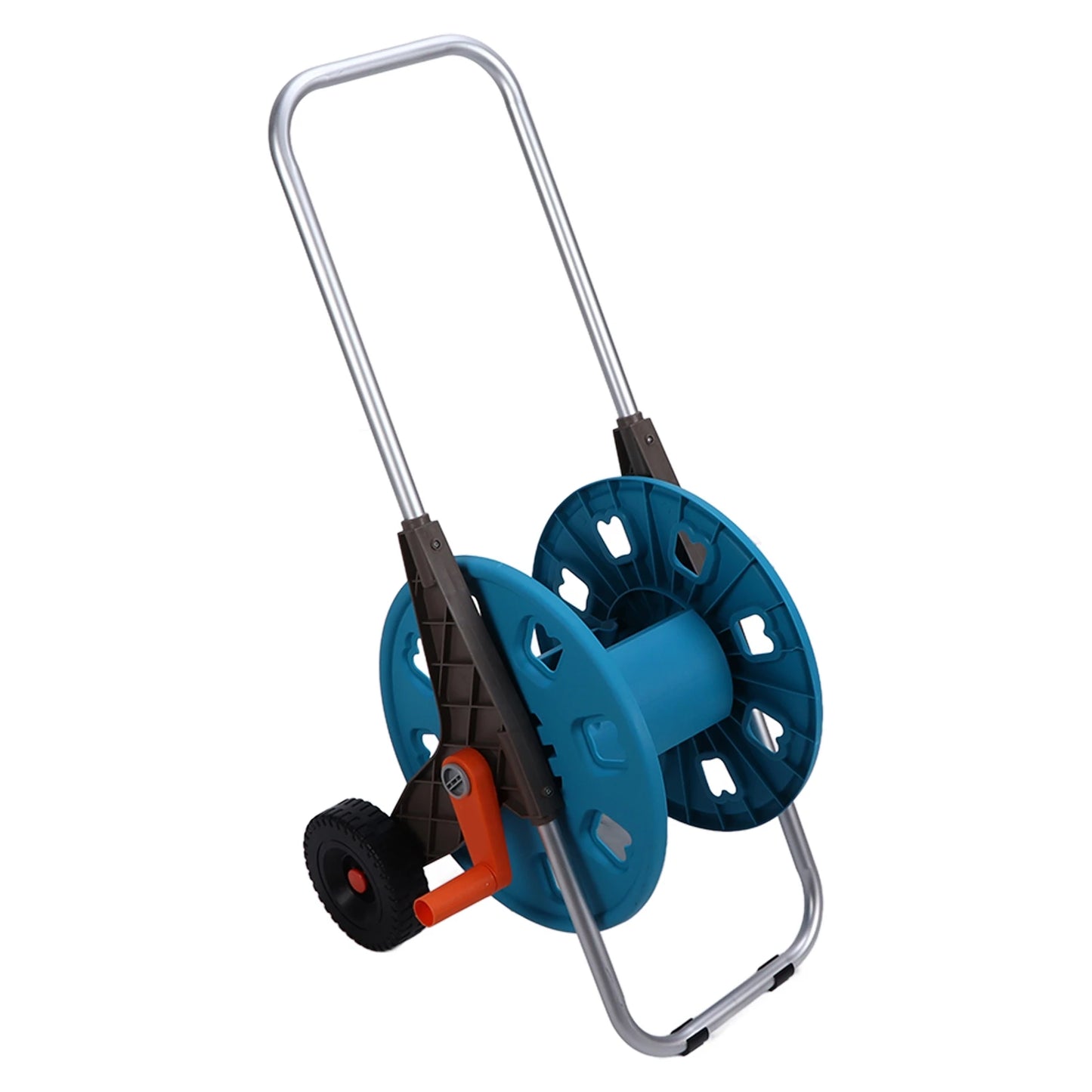 G1/2 Garden Hose Reel Cart with 2 Wheels Garden Waterpipe Rack Watering Trolley Hold 60M Hose Garden Hose Rack Garden Hose Cart