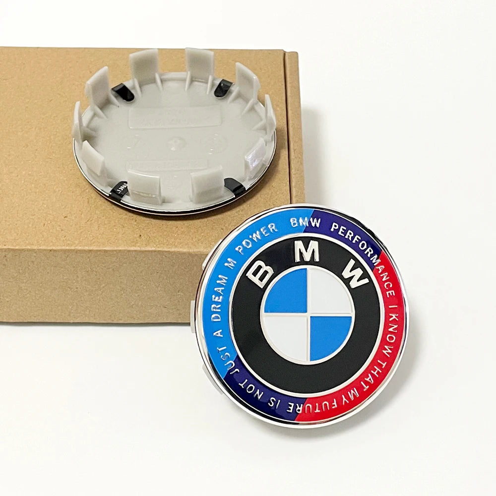 4PCS BMW Wheel Center Caps 68mm 56mm Blue white hubcap for BMW E46 E90 E30 F10 F30 X5 X3 E39 F25 E60 E91 E87 M Car Accessories 1