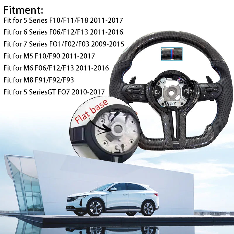Suitable for BMW F30 F10 F31 F20 F25 F22 F36 F33 F32 F80 F82 F11 F18 F01 F90 E90 carbon fiber steering wheel