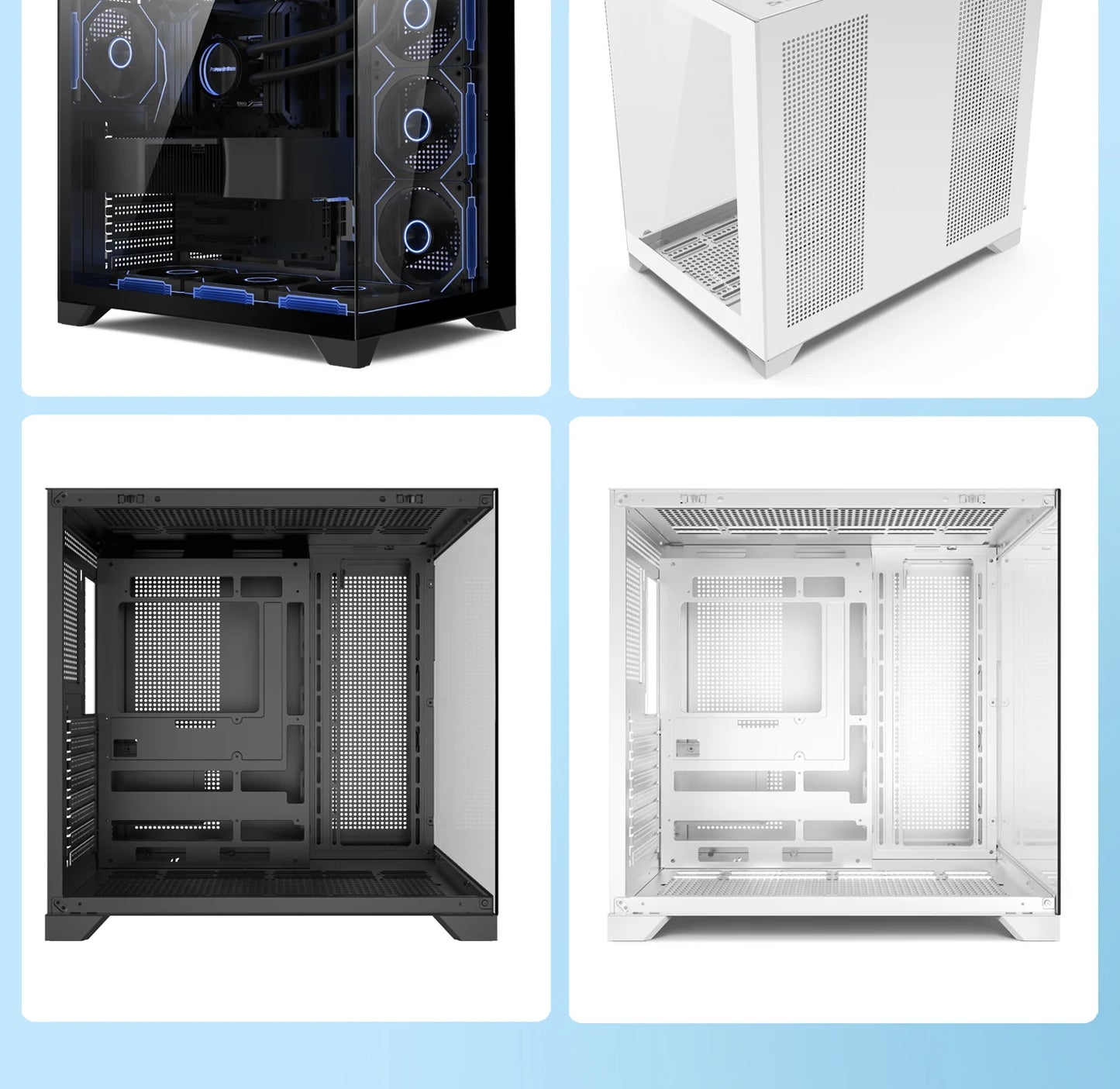 Power train Dreamland PRO ATX motherboard PC gaming 360 water-cooled Sea view room Double-sided glass gaming computer case