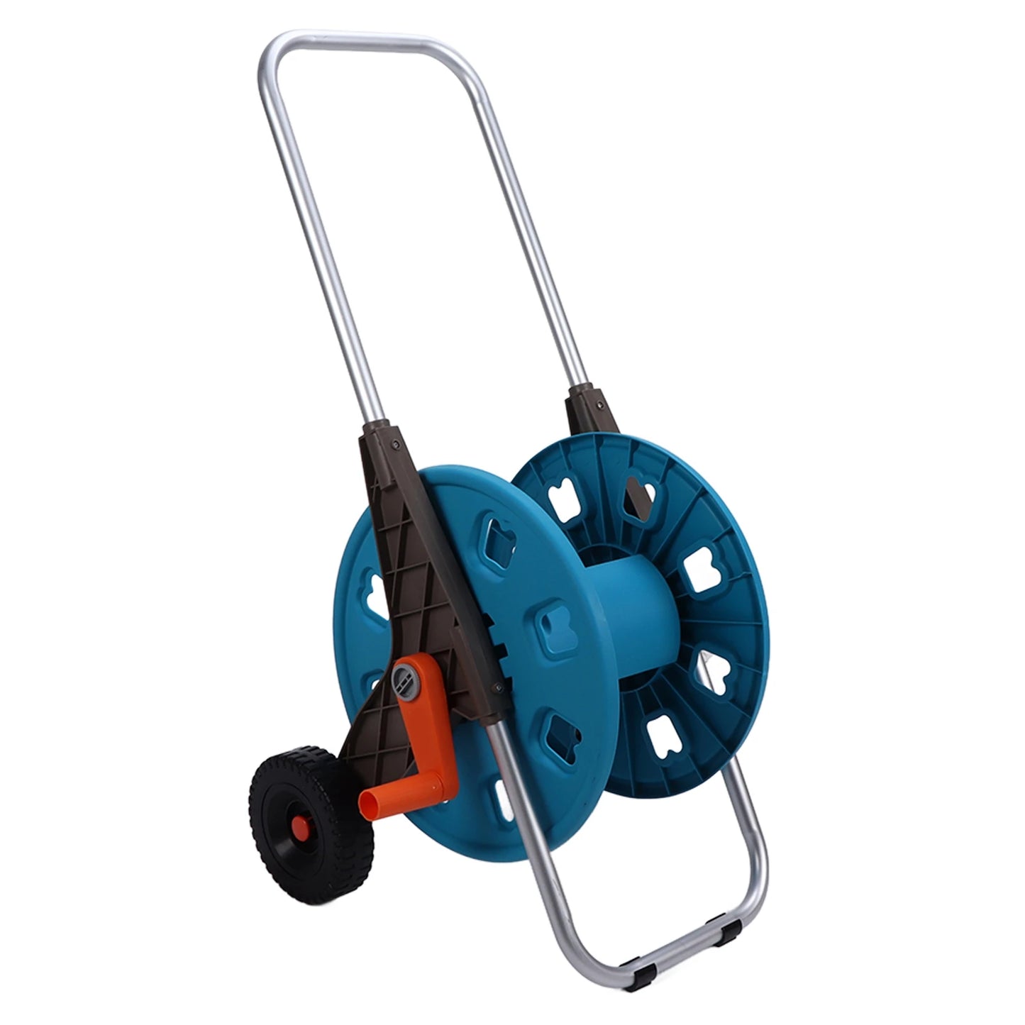 G1/2 Garden Hose Reel Cart with 2 Wheels Garden Waterpipe Rack Watering Trolley Hold 60M Hose Garden Hose Rack Garden Hose Cart