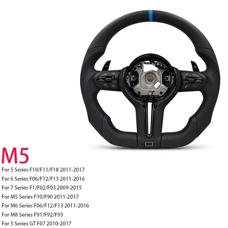 M Sport Steering Wheel for BMW Flat Bottom F01 F06 F10 F11 F12 F20 F21 F22 F25 F26 F30 F31 F32 F33 F34 F36 M3 F80 M4 F82 M5 F90