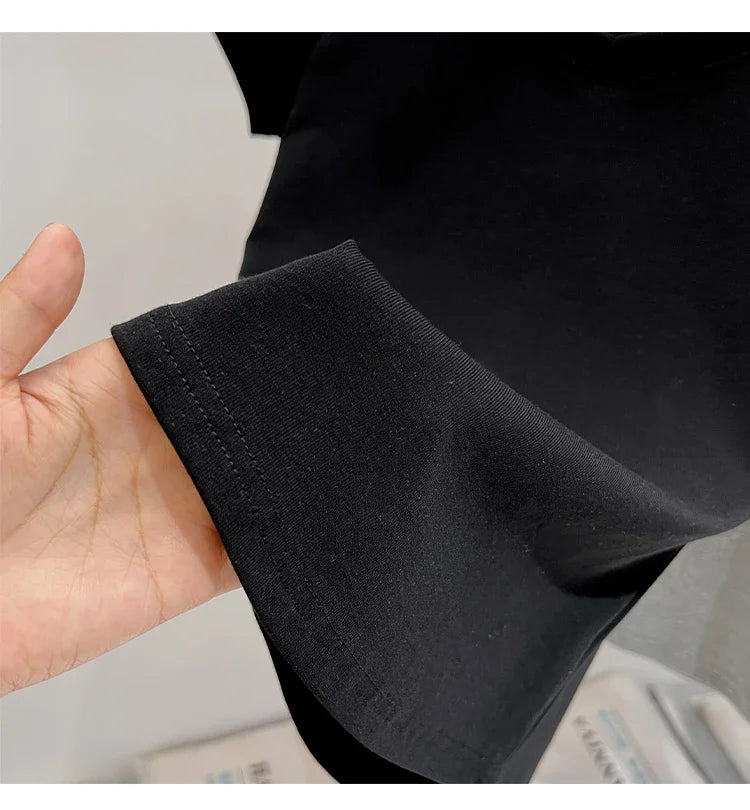 Zjaiss 2026 Summer High Quality Casual V-Neck Women T Shirt Sexy Slim Short Sleeves Fashion Trend Solid Clothing Y2k Tops