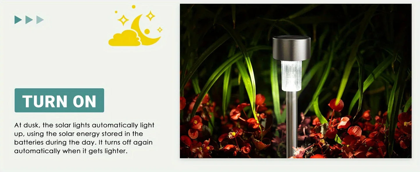 Outdoor Solar Landscape Lawn Lights,  Garden Lights, Waterproof Decoration Lights for  Pathways, Patio, Yards, Lawns, Walkways