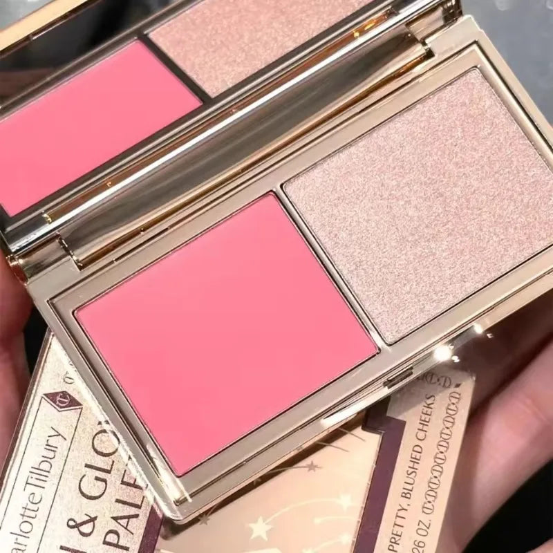 Charlotte Tilbury Aesthetic Scenery Eye Shadow Starlight Pink Soft Light Bicolor Disc Two Color Love Treasure Box Powder Blusher