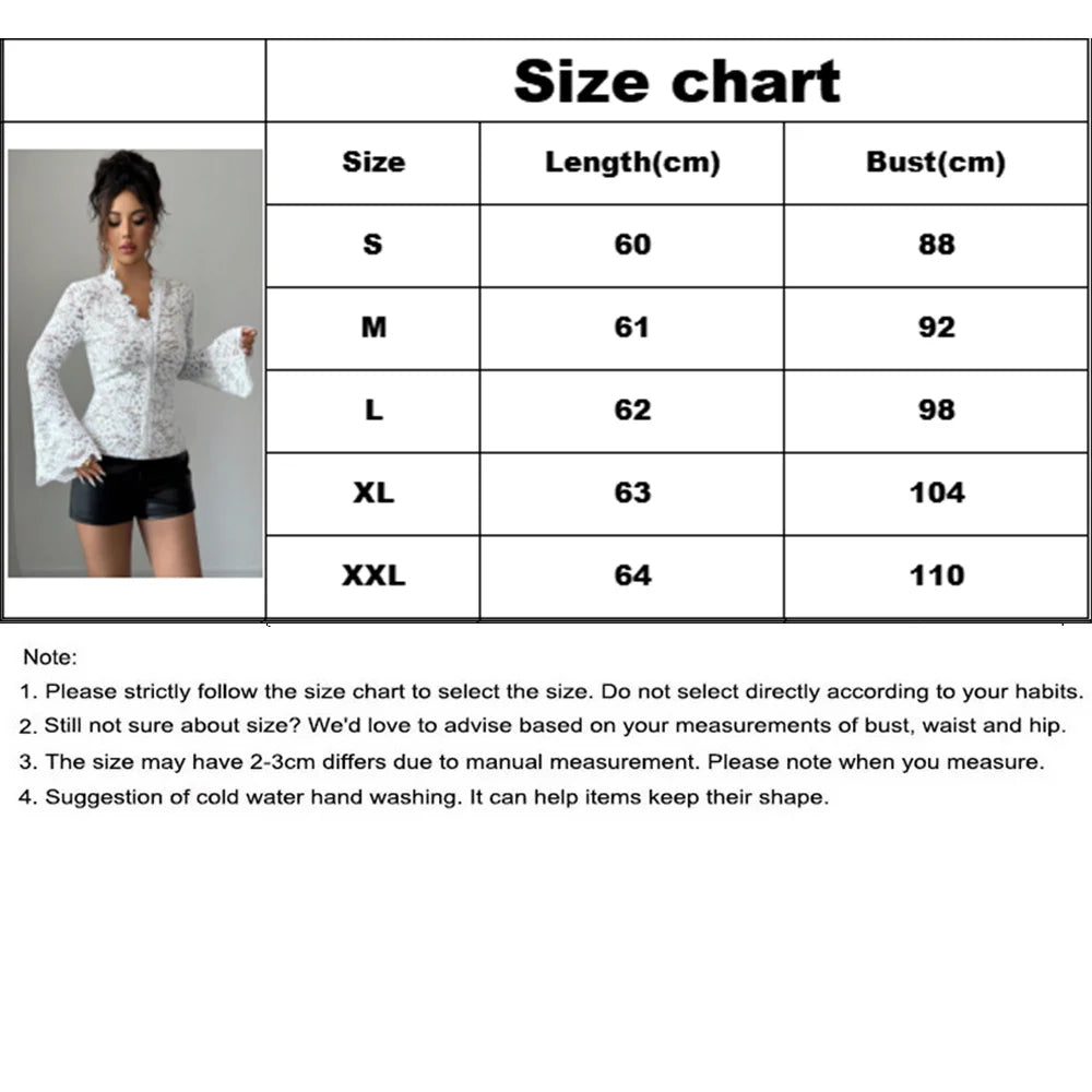 Fairyshely 2026 Spring Lace Long Sleeve Bodycon T-shirt Sexy Women White Crop Top Autumn Lady V Neck Club Short Tops Clothes