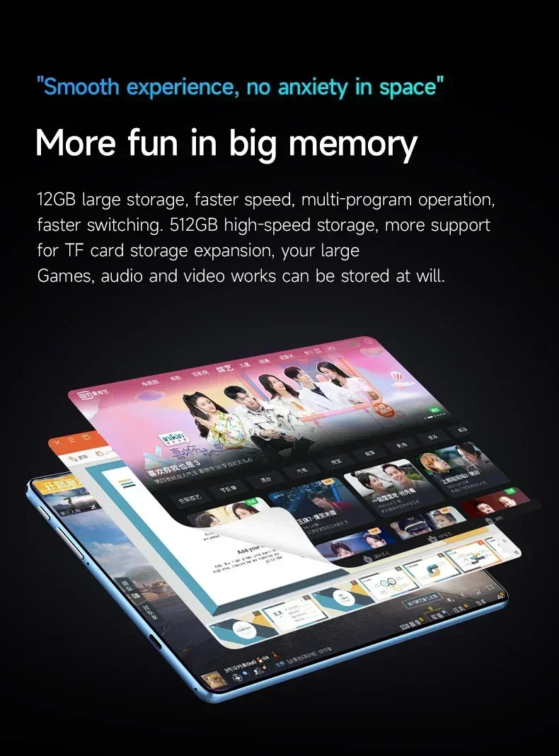 Original Tablet iPad Air Pro 12 Inch 22GB RAM 2TB ROM tablet Android 14 Core Pad Tablet PC Phone Dual Wifi tablette android
