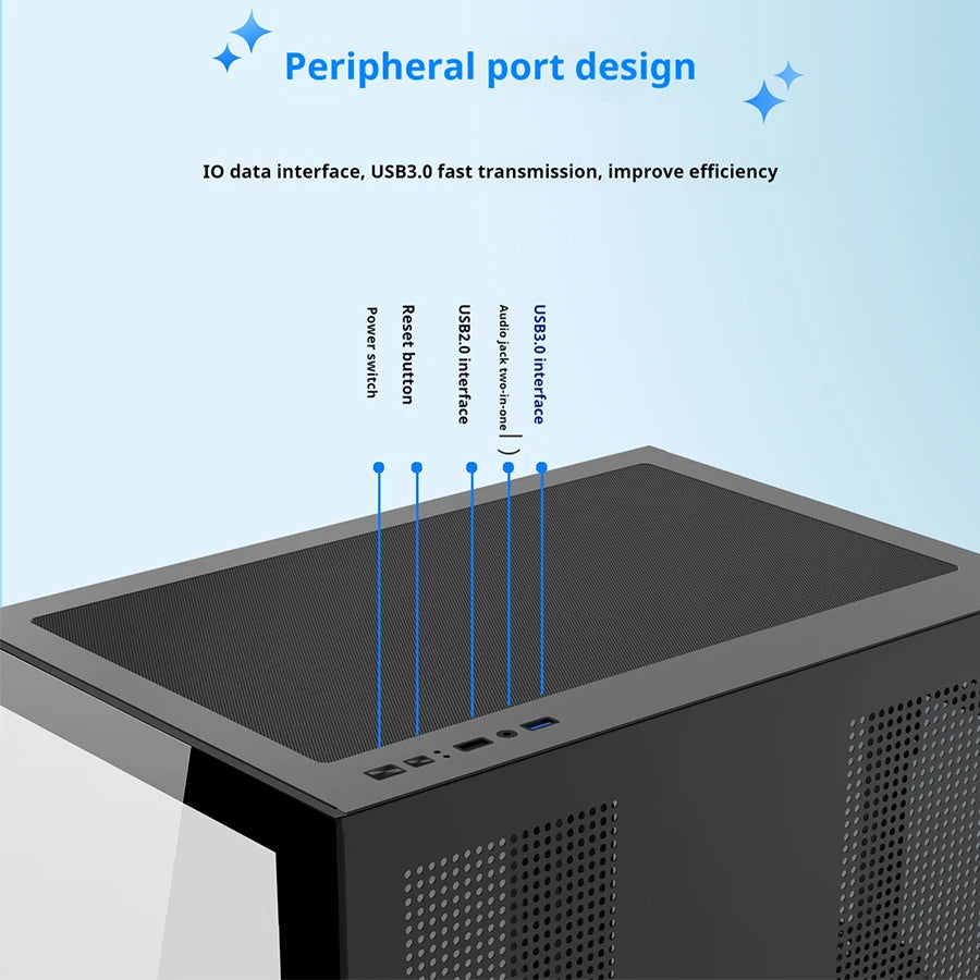 Power train Dreamland PRO ATX motherboard PC gaming 360 water-cooled Sea view room Double-sided glass gaming computer case