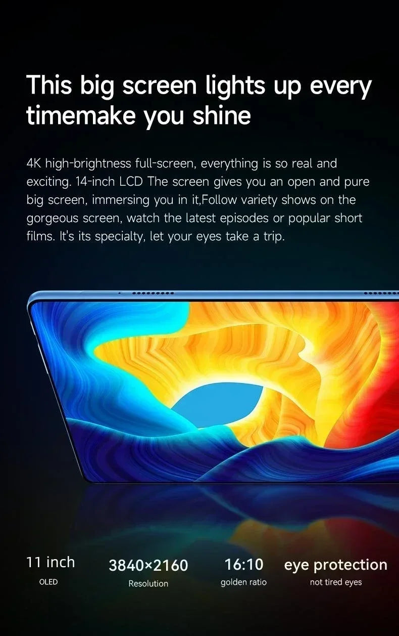 Original Tablet iPad Air Pro 12 Inch 22GB RAM 2TB ROM tablet Android 14 Core Pad Tablet PC Phone Dual Wifi tablette android
