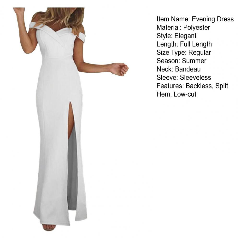 New Summer Elegant Party Dresses Evening Sexy Blue Slim Maxi Dress Slash Neck Off Shoulder Wedding Guest Elegant Dress for Women