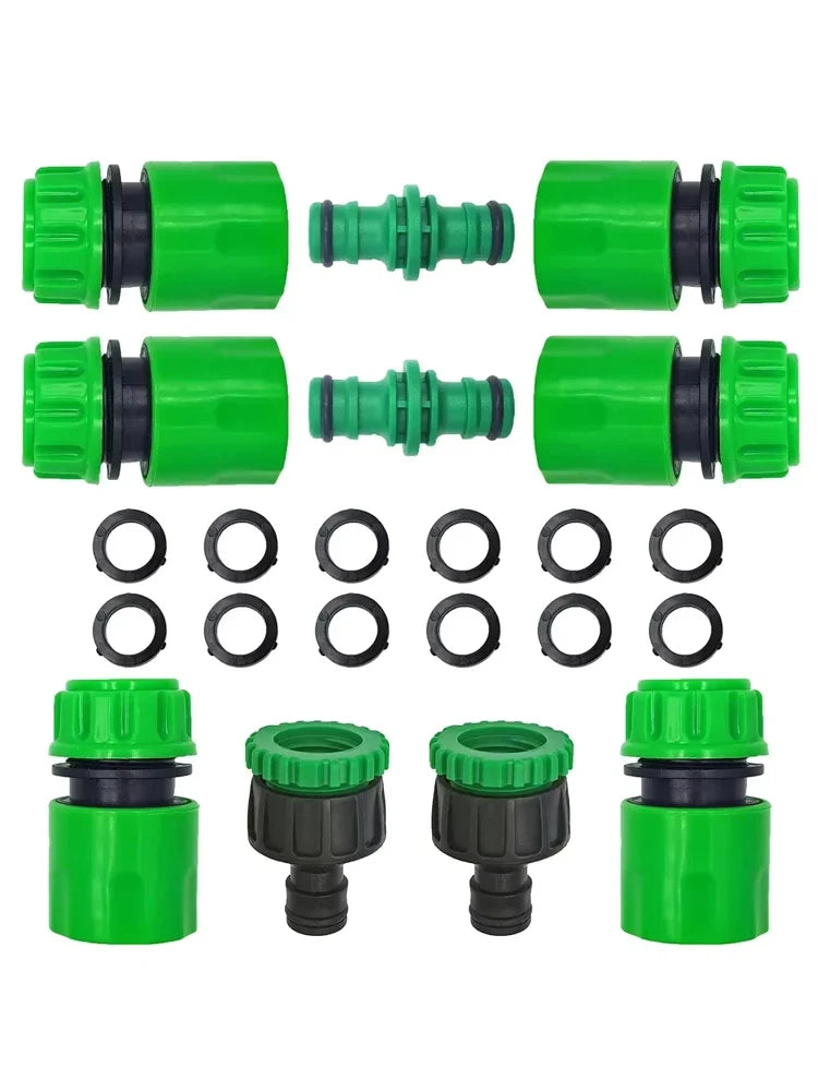 Garden Watering Hose ABS Quick Connector 1/2” End Double Male Hose Coupling Joint Adapter Extender Set For Hose Pipe Tube