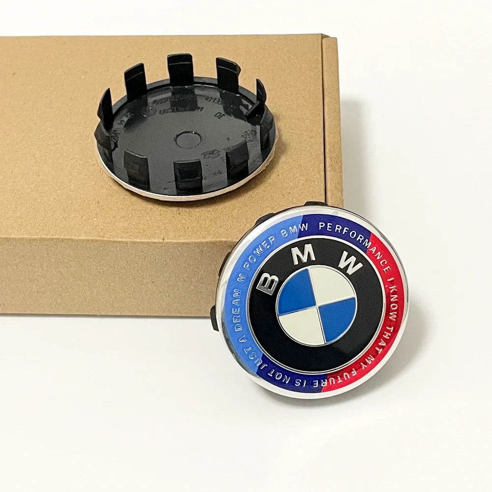 4PCS BMW Wheel Center Caps 68mm 56mm Blue white hubcap for BMW E46 E90 E30 F10 F30 X5 X3 E39 F25 E60 E91 E87 M Car Accessories 1