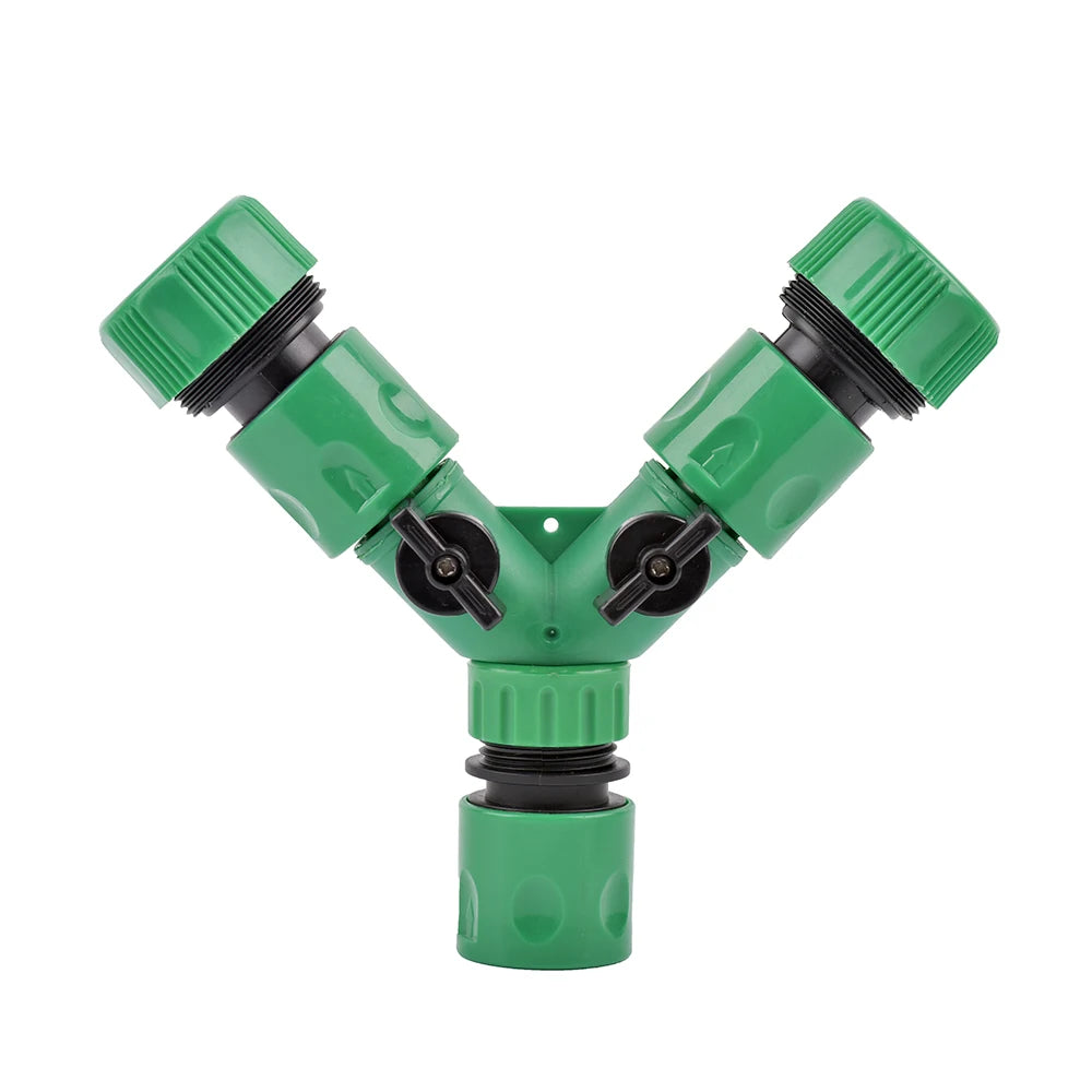 1/2 3/4 Thread 2-way Tap Hose Water Splitter Garden Tap Y Splitter Watering Fittings Adjustable Switch Joints