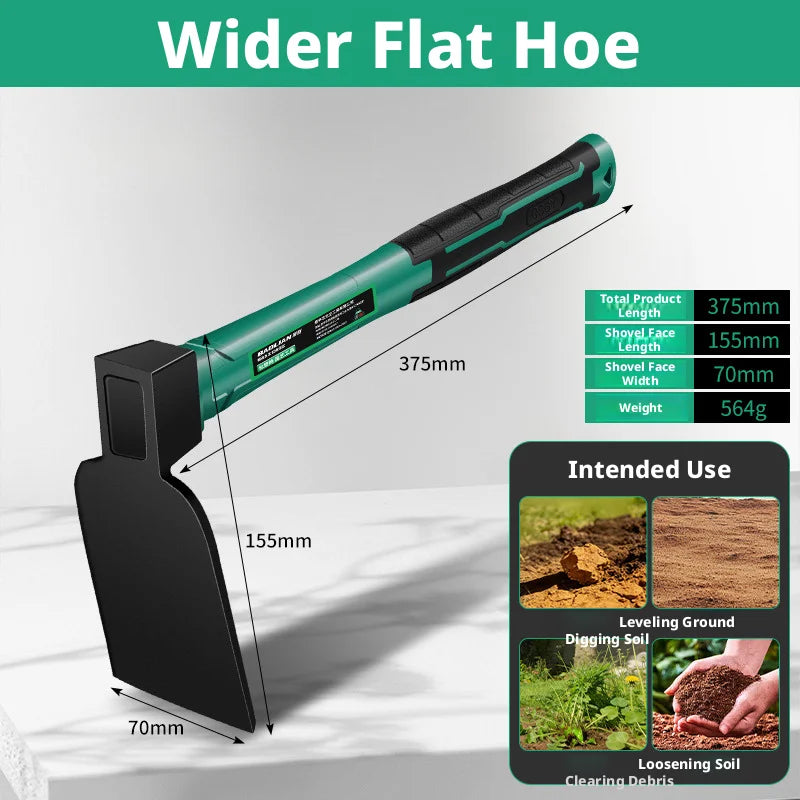 Multifunctional Outdoor Pickaxe  4.6mm Thickness Gardening Tools ,Durable Hoe,Rake,Pickaxe for Digging Planting Weeding