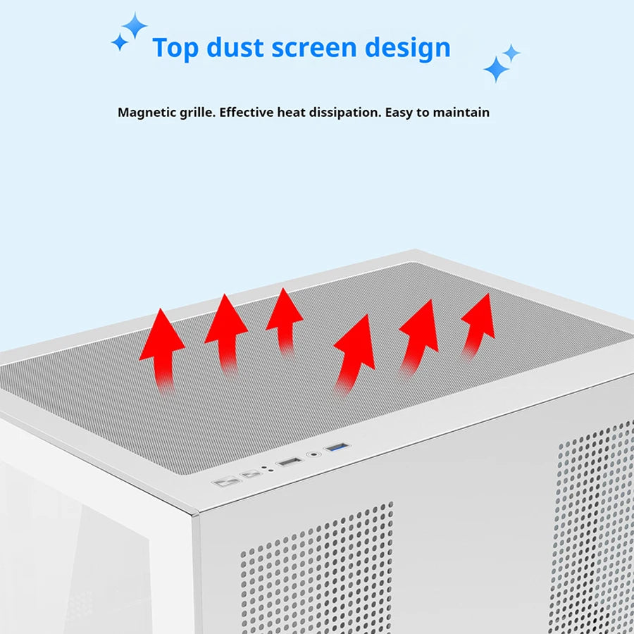 Power train Dreamland PRO ATX motherboard PC gaming 360 water-cooled Sea view room Double-sided glass gaming computer case