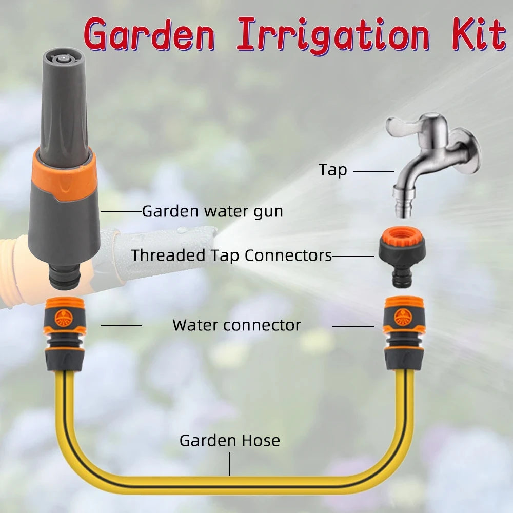 1-Pcs 1/2" 3/4" 1" Garden Hose Quick Connect Adapters -EU BPS Threaded Fittings for Faucets, Spray Guns & Watering Systems