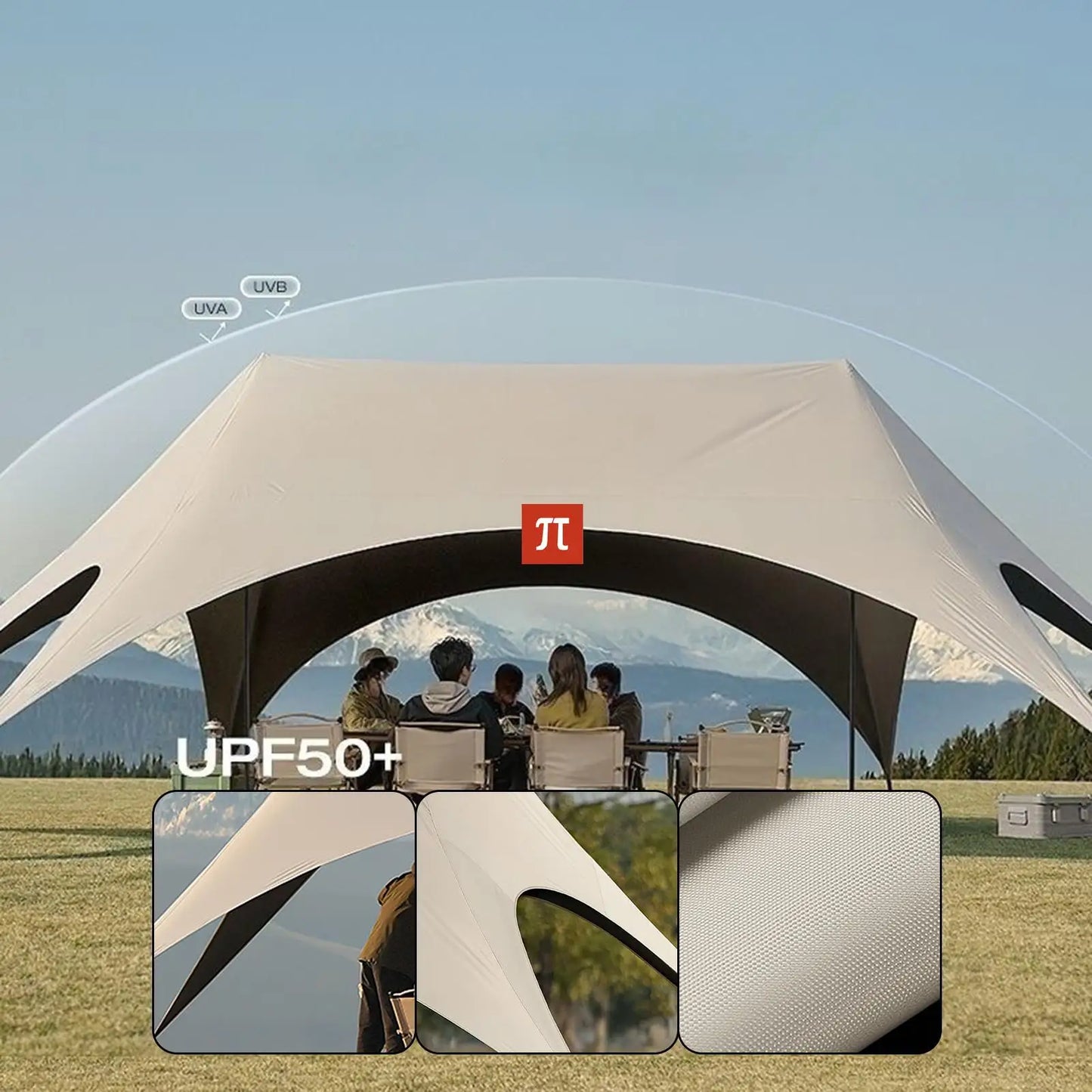 ACamping Gazebo Hexagonal Rainproof Shelter Foldable Quick-opening Windproof Butterfly Picnic Outdoor Shade Tent Outdoor Camping