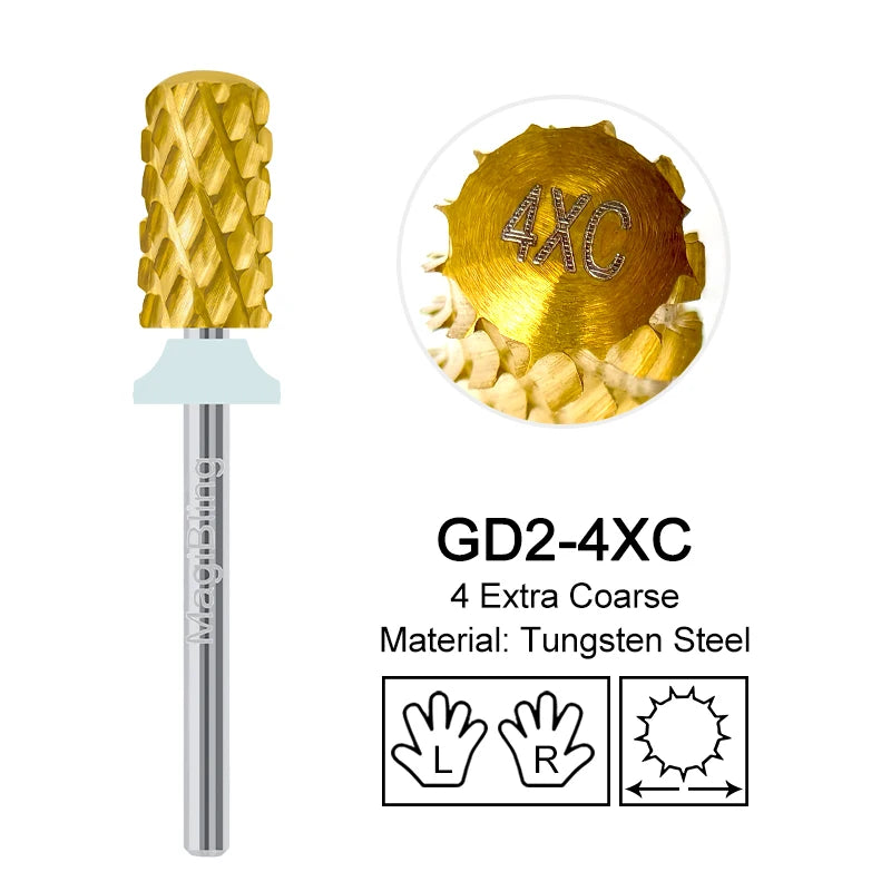 Milling Cutter Golden Carbide Nail Drill Bits For Electric Nail Drill Manicure Machine Pedicure Nail Files Accessories