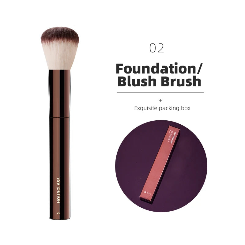 Hourglass Makeup Brush All Kinds Eyeshadow Foundation Concealer Powder Bronzer Blusher Eyeliner Retractable Professional Brushes
