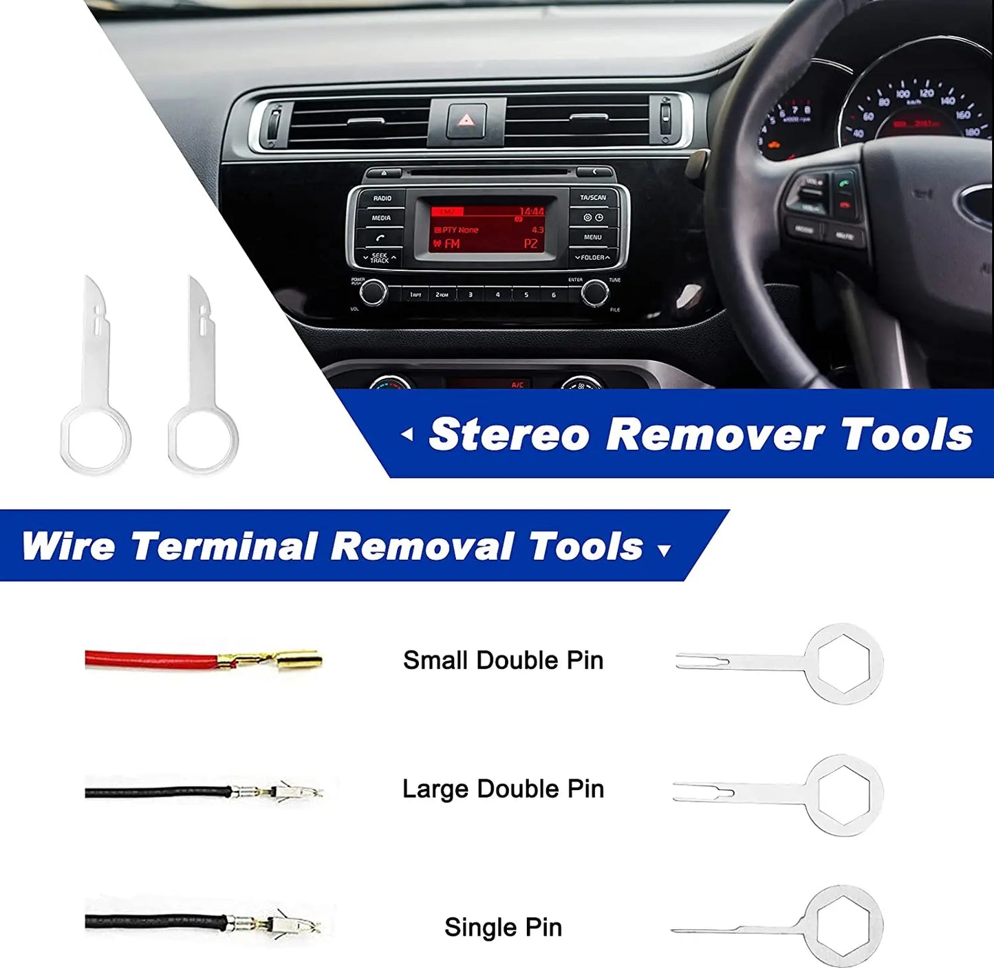 43pcs Hand Tool Set Pry Disassembly Tool Interior Door Clip Panel Trim Dashboard Removal Tool Kit Auto Car Opening Repair Tool