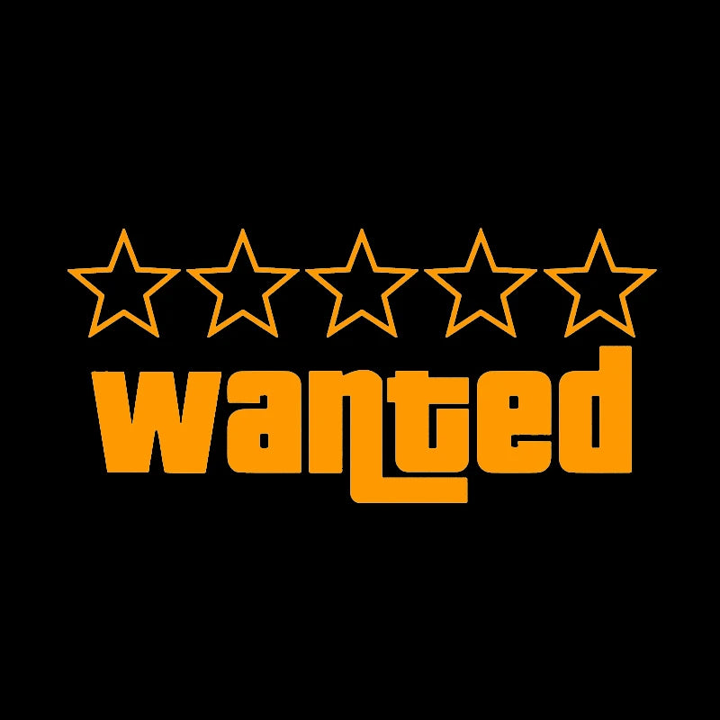 20*9cm Wanted Reflective Laser Car Sticker 3D Auto Sticker and Decals Reflective Car Decal Wholesale Car Styling Accessories