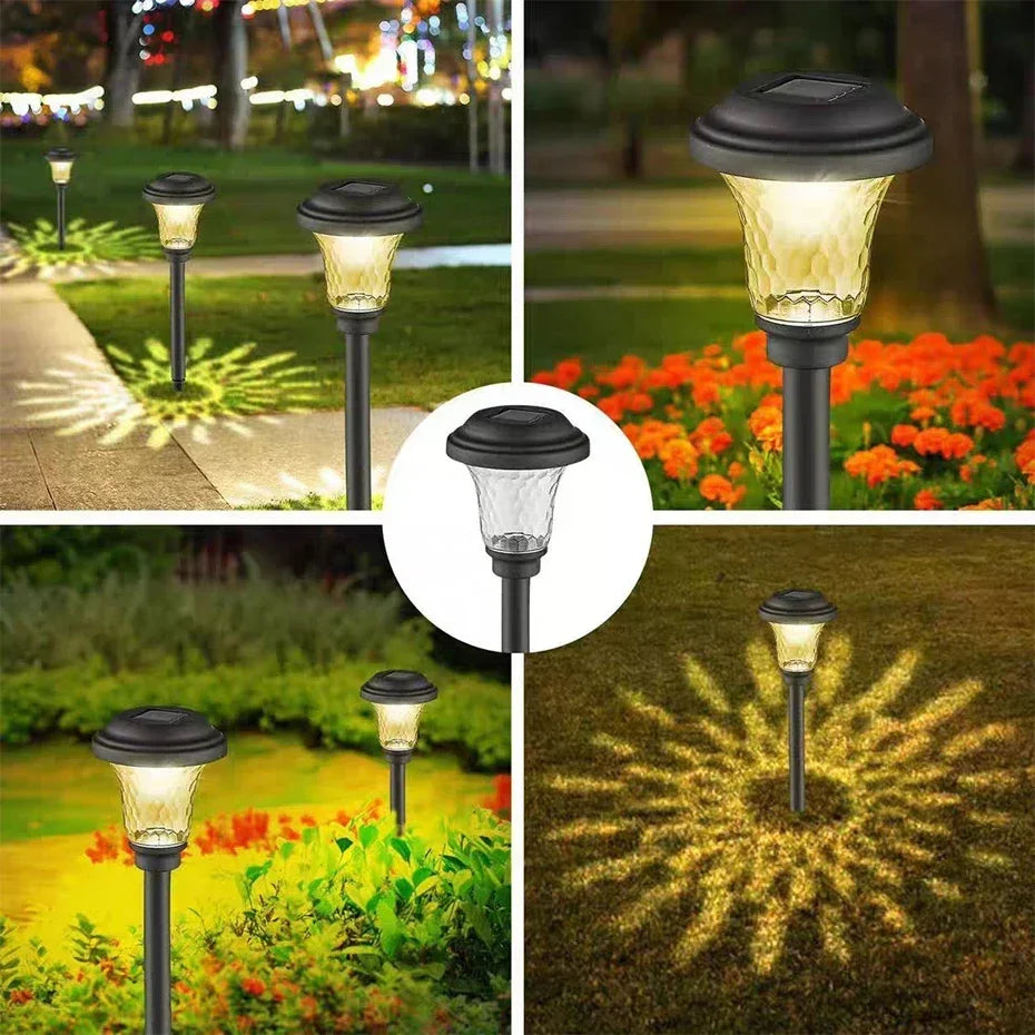 Solar Ground Lights LED Outdoor Landscape Path Lamp Outdoor Waterproof Solar Garden Lights Yard Garden Walkway Patio Driveway