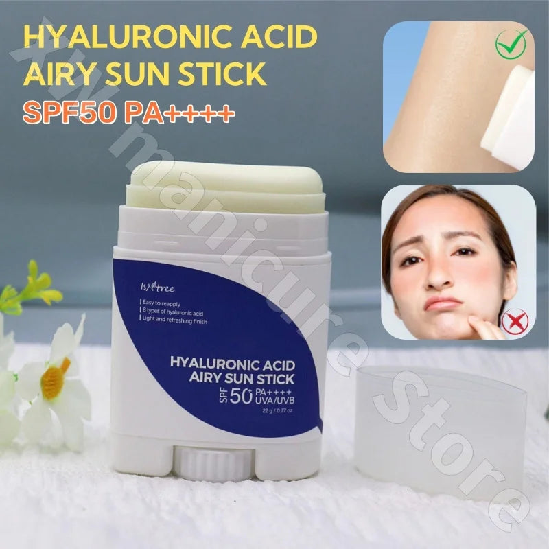 Isntree Hyaluronic Acid Shuang Air Sunscreen Stick 22g Isolated UV Outdoor Portable and Long-lasting SPF50 PA++++